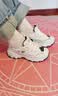 斯凯奇（Skechers）男女鞋小白熊休闲鞋子厚底增高百搭运动软底老爹鞋99999863 白色/海军蓝色/WNV 36.5 【正码正拍】 实拍图