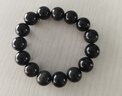 石玥珠宝精品12mm彩虹眼天然黑曜石手串本命年转运珠水晶手链男女士款 实拍图