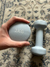 Keep哑铃女男健身家用彩色浸塑环保手铃亚铃全身塑形水蓝2kg*2 实拍图