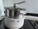 美的（Midea）电煮锅 小电锅 不锈钢0涂层电热锅 宿舍小锅多功能锅 1.6L学生寝室一体泡面小火锅XZC2017G 配蒸笼 实拍图