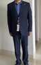 罗蒙西服套装男士修身职业正装西装套装商务伴郎服新郎服结婚礼服男装 实拍图
