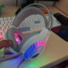 狼蛛（AULA）S605电脑头戴式耳机 游戏耳机耳麦 网吧电竞吃鸡笔记本重低音有线听声辩位 S605典雅白【USB+双3.5接口】 无规格 实拍图