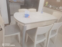 全友家居 现代简约家用客餐厅岩板茶几电视柜一桌六椅餐桌椅组合套装 实拍图