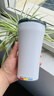 膳魔师（THERMOS）便携电动搅拌杯咖啡杯新款陶瓷涂层车载办公室保温杯高颜值水杯子 膳魔师-曜夜黑【395ml】+咖色杯套 实拍图