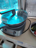 美的（Midea）钛陶电炒锅 电蒸锅宿舍煮锅炒菜专用分体式家用多功能一体电火锅煎锅5.5L多用途锅HCG3218S配蒸笼 实拍图