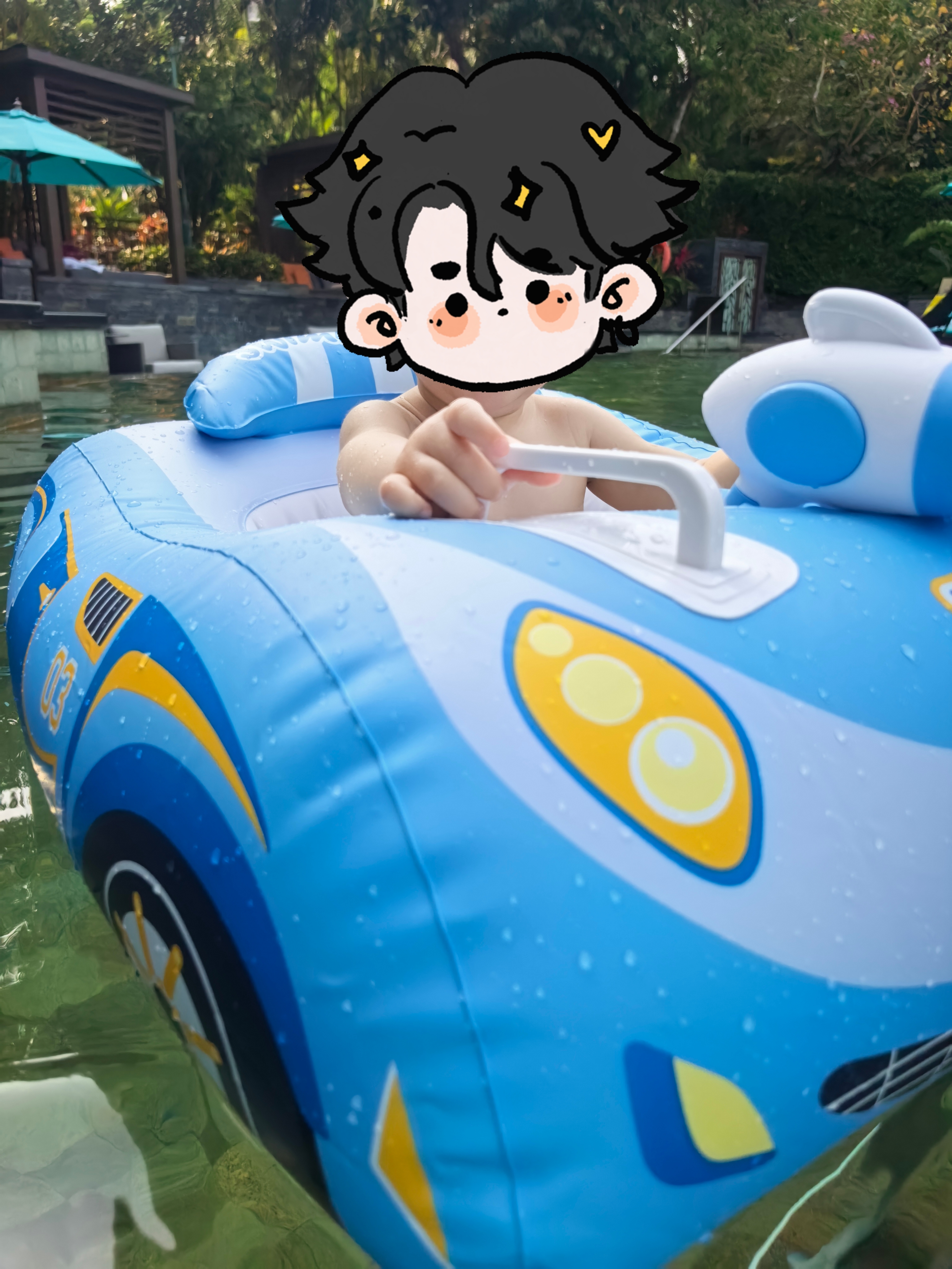 swimbobo儿童游泳圈坐圈宝宝户外坐艇小孩玩水座圈泳圈儿童游泳装备K2016 实拍图