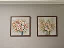 墨派（Mopai）餐厅装饰画手绘油画美式花卉高端客厅肌理挂画正方形壁画免打孔 花开富贵 60*60cm手绘油画 实拍图