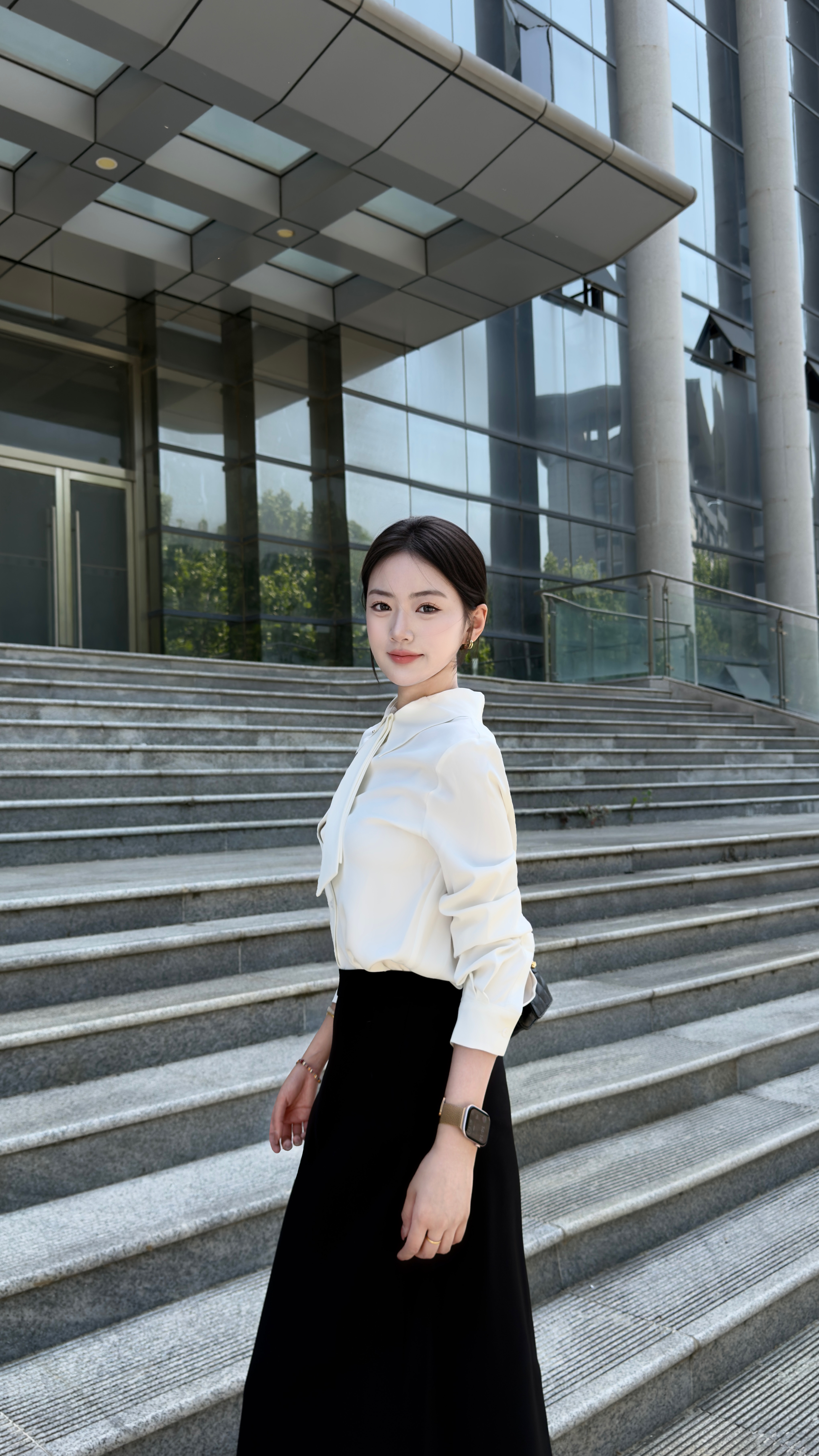 伯德小姐面试半身裙女通勤抗皱职业半裙正装包臀长裙a字黑色裙子 实拍图