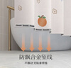 访客 浴帘 优质涤纶加厚免打孔浴室防水隔断帘 橘子款1.8-2米带挂环 实拍图