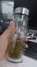 希诺（heenoor）双层玻璃杯男士办公泡茶杯送礼耐高温大容量水杯节日礼物礼盒 经典-适中适量345ml 实拍图
