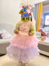 迪士尼（Disney）女童艾莎公主裙2026夏洛丽塔爱莎连衣裙亮片生日礼服蓬蓬裙子童装 紫色 渐变亮片公主裙-含头纱 130 【身高约125-135cm体重50-60斤】 实拍图