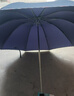 天堂伞 加大雨伞三折 经典商务伞格纹10骨加大雨伞男女 藏青 实拍图