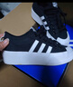adidas NIZZA PLATFORM厚底增高运动帆布鞋女阿迪达斯三叶草 一号黑/白   36.5 实拍图