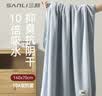 三利加大7A抗菌浴巾A类吸水速干成人男女士裹巾 90*180cm  淡绿色运动 实拍图
