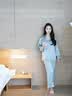 丝界真丝睡衣女100%桑蚕丝简约纯色舒适情侣休闲家居服丝绸套装礼物 实拍图