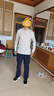JEEP吉普长袖T恤男士春秋季polo宽松休闲打底衫衣服男装 卡其 XL 实拍图
