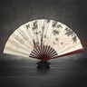 TaTanice 扇子折扇男【礼盒装】中国风古典男扇绢布扇生日礼物10寸 水墨竹 实拍图