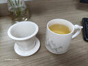 宅轻松 羊脂玉水墨茶杯陶瓷茶水分离过滤泡茶茶具中式带盖泡茶公道杯 实拍图