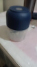 绞肉机小型打蒜器家用绞蒜切蒜器多功能辅食料理机电动蒜泥神器蒜蓉机自动切菜机压蒜器 宝蓝色- 0.26L （升级大电机） 实拍图