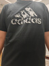 阿迪达斯（adidas）短袖t恤男士夏季跑步健身运动衣快干衣透气男装T恤  黑白 M 实拍图