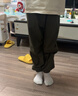 史努比（SNOOPY）童装儿童裤子男童卫裤中大童运动裤春装 圆圈/藏青 140 实拍图