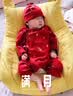 优奇新生儿满月连体衣婴儿哈衣春秋纯棉初生和尚服爬服男女宝宝内衣 实拍图
