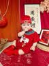 G.duck小黄鸭满月婴儿衣服夏季薄款新生儿连体衣国风周岁礼服男宝宝唐装 酒红色 66cm 66码0-3月（建议宝宝4-6公斤左右)cm 晒单实拍图
