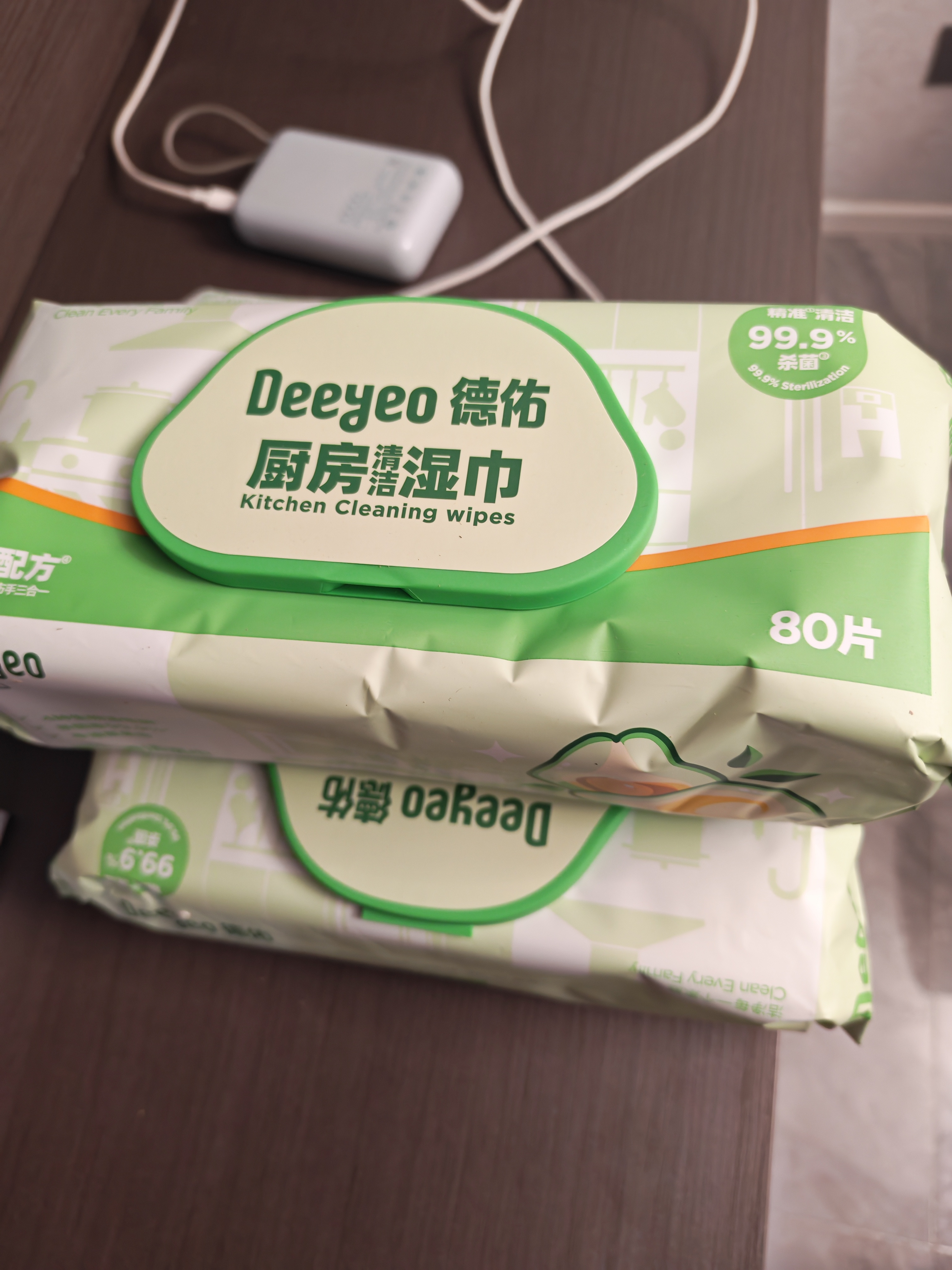 德佑厨房湿巾80抽*6包 加大加厚去油污擦吸油烟机湿纸巾不伤手 实拍图