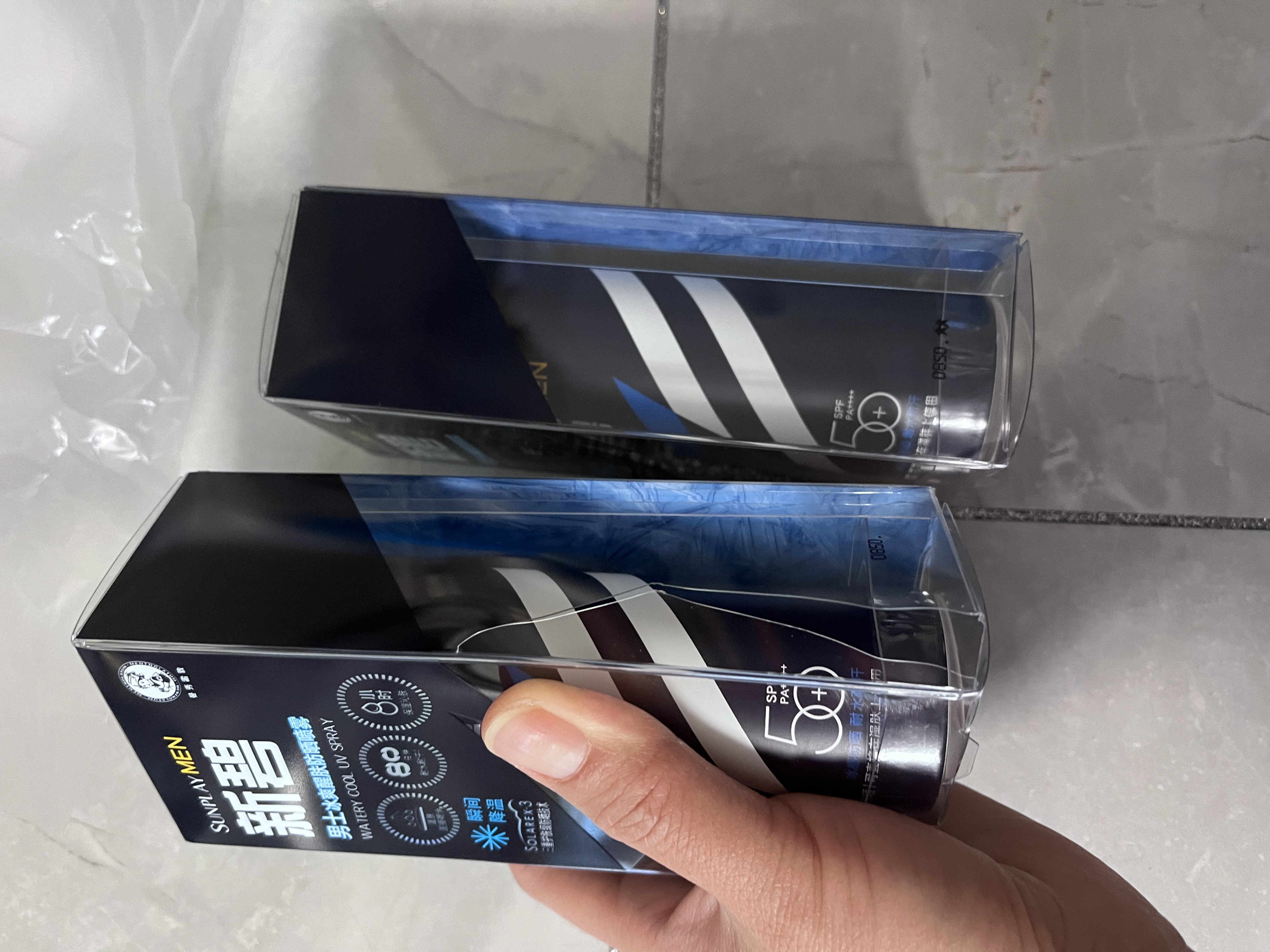 曼秀雷敦男士冰凉防晒喷雾双支SPF50PA++++100ml*2 清爽降温户外防晒霜男 实拍图