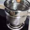 双枪（Suncha）316L不锈钢小奶锅辅食锅汤锅泡面蒸锅燃气电磁炉16cm带盖 实拍图