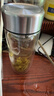 双层玻璃杯大容量保温防烫茶水分离鹅蛋杯胖胖款 【双层加厚】钢本色鹅蛋杯300ml 实拍图