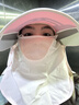 卡蒙（Kenmont）夏天防晒遮阳帽女遮全脸户外骑车防紫外线护颈登山太阳帽km-3274 实拍图