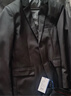马尼亚袋鼠【次日达可选】春夏新款西服套装男士修身商务正装外套职业西装整 (西服+西裤+衬衫)黑色7件套 4XL 【140-155斤】 偏小 实拍图