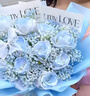 百花馆鲜花同城配送小时达玫瑰花满天星洋桔梗真花束生日礼物女友成人礼 【星辰之恋】11朵碎冰蓝|dy679 实拍图