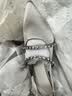 CHARLES&KEITH亮钻一字带尖头包头复古高跟凉鞋婚鞋子女鞋生日礼物CK1-61720199 Light Grey浅灰色 38 实拍图