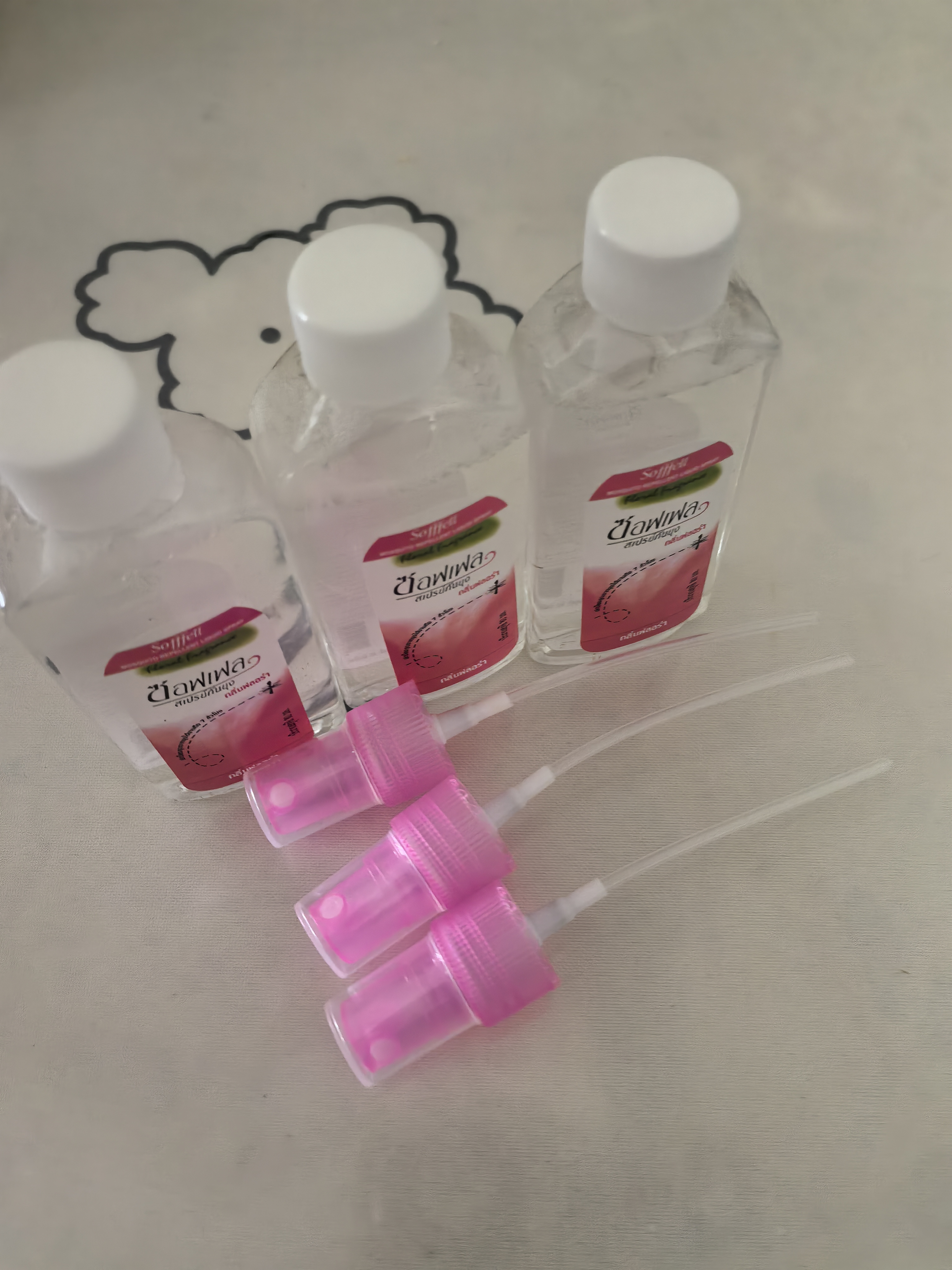 【泰国同款】香水喷雾车载香薰不叮便携边出行携带液神器 泰国香薰喷雾【玫瑰味】 80ml 3瓶 实拍图