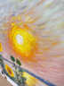 墨派（Mopai）餐厅装饰画手绘油画美式花卉高端客厅肌理挂画正方形壁画免打孔 欣欣向阳 60*60cm手绘油画 实拍图