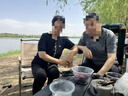 探险者（TAN XIAN ZHE）户外折叠椅克米特椅便携露营椅子桌椅套装野餐椅沙滩椅装备全套 木色架加大款卡其*4+120木色蛋卷桌 实拍图