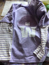 巴布豆（BOBDOG）女童条纹长袖t恤衫假两件拼接女孩衣服大童春装圆领上衣香芋紫140 实拍图