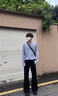 举风怪兽实验室柳叶弯刀牛仔裤男款胖子大码腿粗屁股大直筒微喇叭裤子 黑色 【高品质】 4XL 建议180-200斤收藏加购优先 实拍图