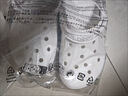 卡骆驰（CROCS）贝雅卡骆班洞洞鞋轻便耐磨一脚蹬休闲鞋女鞋时尚沙滩鞋|205089 白/深蓝-126 44 (280mm) 实拍图