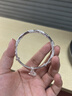 老凤祥520送女朋友礼物银手镯子生日送老婆女士实心纯足银素圈2026新款 繁花蝴蝶手镯【老凤祥品牌礼盒】 25±1g配证书 实拍图
