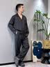 LULU CARTER王鹤棣同款男士真丝睡衣夏秋季薄款大码高端送男友家居服礼盒套装 雅黑色【长袖+长裤】  触感细腻爽滑 无感入眠 XL 建议140-160斤 实拍图
