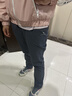 骆驼（CAMEL）速干透气运动裤女跑步休闲直筒梭织裤子 J25BAXLN072 鸽蓝 L 实拍图