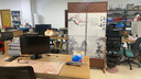中式简易折叠可移动屏风遮挡板帘客厅隔断墙卧室现代简约办公室 单面图案送底座（加厚加粗） 1.8米高3扇一组1.5米宽 实拍图