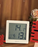 得力(deli)室内温湿度表 LCD 电子温湿度计老人生日礼品儿童礼物带闹钟功能 婴儿房办公用品 白色8813 实拍图