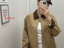 优衣库女装休闲拉链短茄克/外套巴恩风翻领时尚夹克479208 32 深米色 L /160/88A 实拍图
