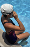 速比涛（Speedo）唐钱婷同款女士泳衣健身训练防晒修身显瘦遮肉连体泳衣 黑/紫32 实拍图