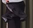 艾舞戈拉丁舞服装女童舞蹈服套装少儿表演练功服比赛服女孩拉丁舞裙 黑色-半身鱼尾裙 140 (身高140-150cm) 实拍图