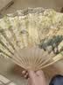 六品书院古风折扇书法国风扇面10寸折叠扇子夏天男士款折扇汉服随身扇子 清明上河图 实拍图